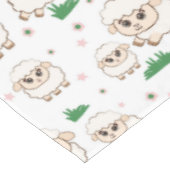 羊のよくはしゃぐ柄 テーブルクロス (アングル)