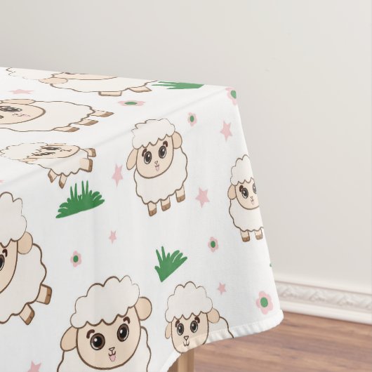 羊のよくはしゃぐ柄 テーブルクロス (インサイチュ)