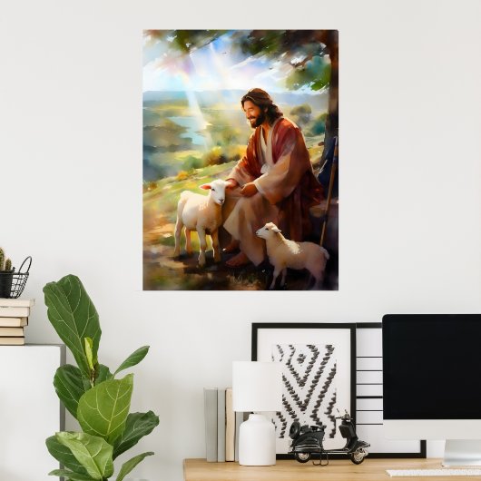 羊のイエス ポスター (ホームオフィス)