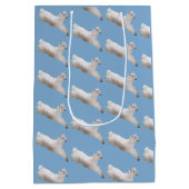 羊のイースターの跳躍 ミディアムペーパーバッグ (裏面)