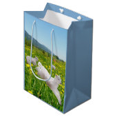 羊のイースターの跳躍 ミディアムペーパーバッグ (正面アングル)