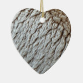 羊のウール抽象芸術自然写真 セラミックオーナメント (右)