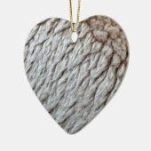 羊のウール抽象芸術自然写真 セラミックオーナメント (左)