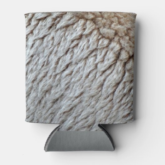 羊のウール抽象芸術自然写真 缶クーラー (正面)