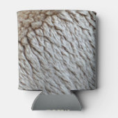 羊のウール抽象芸術自然写真 缶クーラー (裏面)