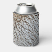 羊のウール抽象芸術自然写真 缶クーラー (缶裏面)