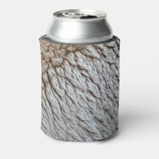 羊のウール抽象芸術自然写真 缶クーラー (缶裏面)