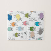 羊のカラフル漫画 ジグソーパズル (横)