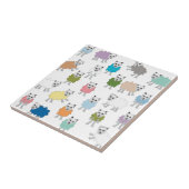 羊のカラフル漫画 タイル (側面)