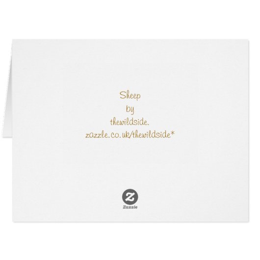 羊のカード (裏面横)