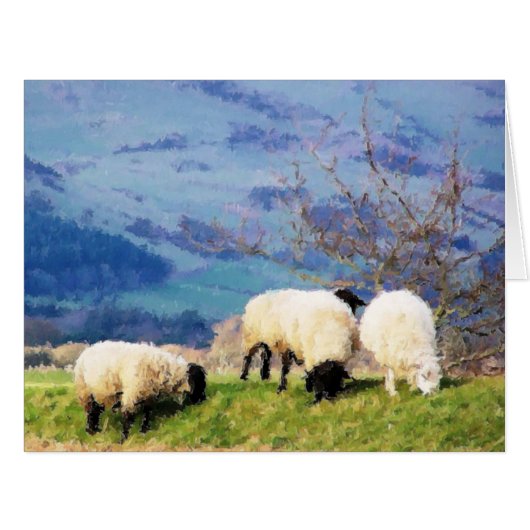 羊のカード (正面横)