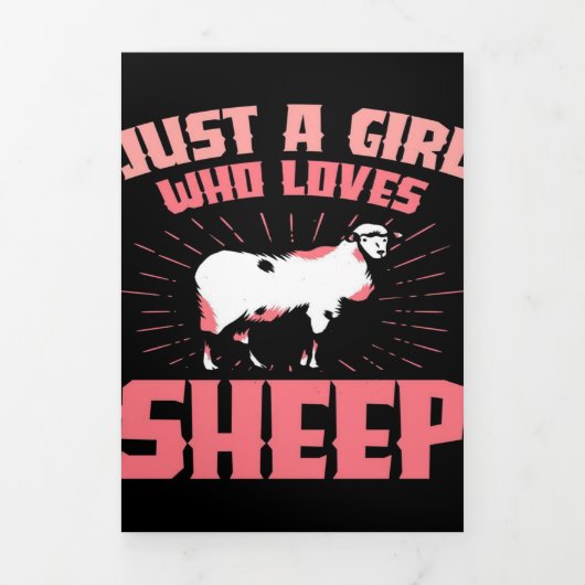 羊のキャンバスのギフト彼女の羊のキャンバスカラフル 三つ折り案内状 (カバー)