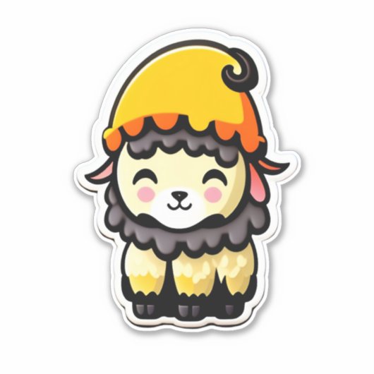 羊のクラシックスクエア シール (正面)