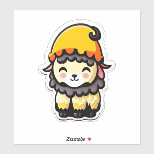 羊のクラシックスクエア シール (シート)