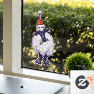 羊のクリスマスの窓が閉まっている ウィンドウサイン