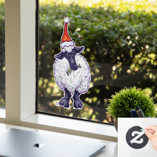 羊のクリスマスの窓が閉まっている ウィンドウサイン (オフィス)