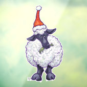 羊のクリスマスの窓が閉まっている ウィンドウサイン (シート3)