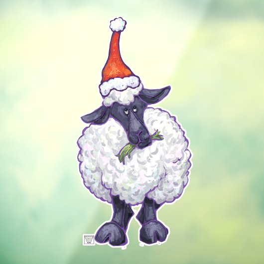 羊のクリスマスの窓が閉まっている ウィンドウサイン (シート3)