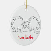 羊のクリスマスオーナメント セラミックオーナメント (右)