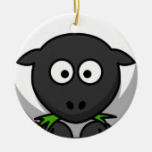 羊のクリスマスオーナメント セラミックオーナメント (正面)