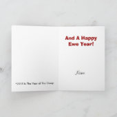 羊のクリスマスカードの年 シーズンカード (内部)