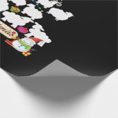 羊のクリスマスツリーの贈り物 |おもしろいクリスマスギフト ラッピングペーパー (角)