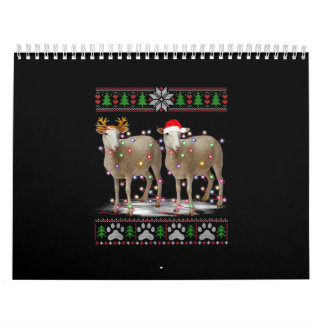 羊のクリスマスツリーライト Santa Animal Gift | Santa Animal Gif カレンダー