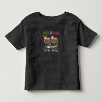 羊のクリスマスツリーライト Santa Animal Gift | Santa Animal Gif トドラーTシャツ