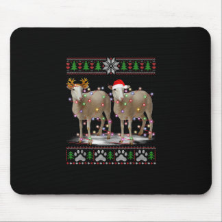 羊のクリスマスツリーライト Santa Animal Gift | Santa Animal Gif マウスパッド