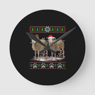 羊のクリスマスツリーライト Santa Animal Gift | Santa Animal Gif ラウンド壁時計