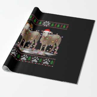 羊のクリスマスツリーライト Santa Animal Gift | Santa Animal Gif ラッピングペーパー