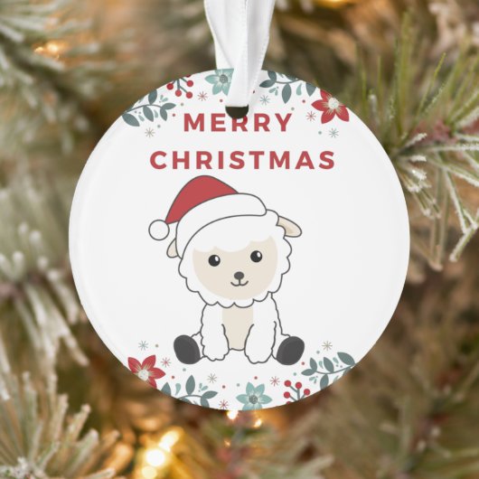 羊のクリスマスヒツジ冬の動物オーナメント オーナメント (ツリー)