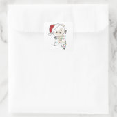 羊のクリスマスヒツジ冬の動物 スクエアシール (バッグ)