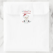 羊のクリスマス羊の冬の動物の周クラシックり ラウンドシール (バッグ)