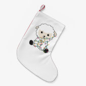 羊のクリスマス雪の冬の動物が大人Cを覆う スモールクリスマスストッキング (正面 (吊り時))