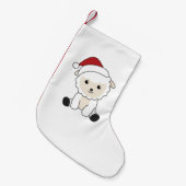 羊のクリスマス雪の冬の動物が大人Cを覆う スモールクリスマスストッキング (正面 (吊り時))
