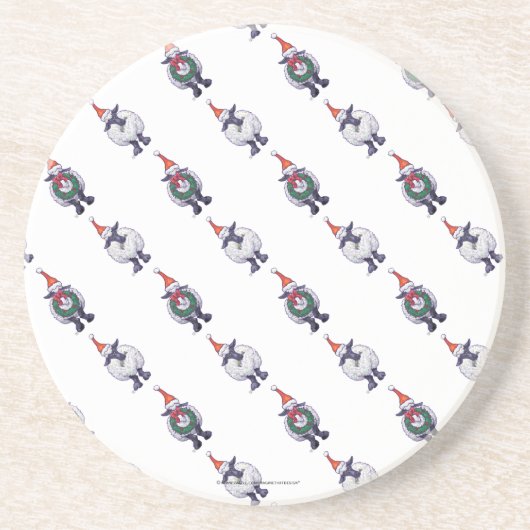 羊のクリスマス コースター (正面)