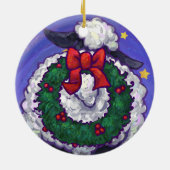 羊のクリスマス セラミックオーナメント (裏面)