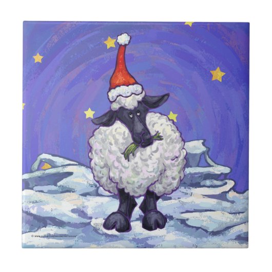 羊のクリスマス タイル (正面)