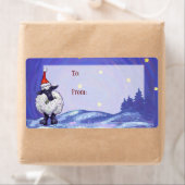 羊のクリスマス ラベル (インサイチュ)