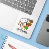 羊のケバブ 笑える シシケバブ ダジャレ シール (ノートパソコンとiPhone)