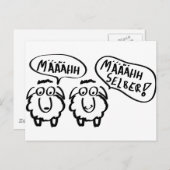 羊のシャフマートーハーセルバー! ポストカード (正面/裏面)