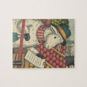 羊のショッピングヴィンテージ ジグソーパズル (横)