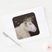 羊のシールを押し付ける スクエアシール (封筒)