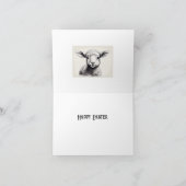 羊のスケッチ復活祭 カード (内部)