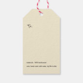 羊のテーマ編み機ギフトラベル ギフトタグ (裏面)