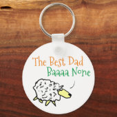 羊のデザインの最高のパパ キーホルダー (裏面)