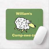 羊のデザインコンプー! マウスパッド (マウス)