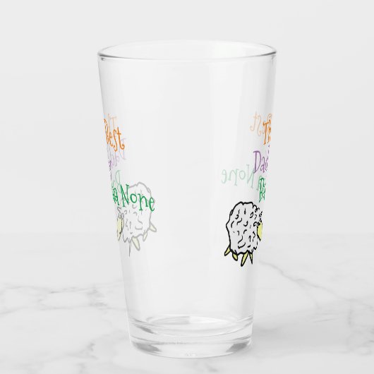 羊のデザインザ最高のダディグラス タンブラーグラス (左)