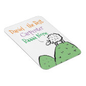 羊のデザイン大工 マグネット (右側)